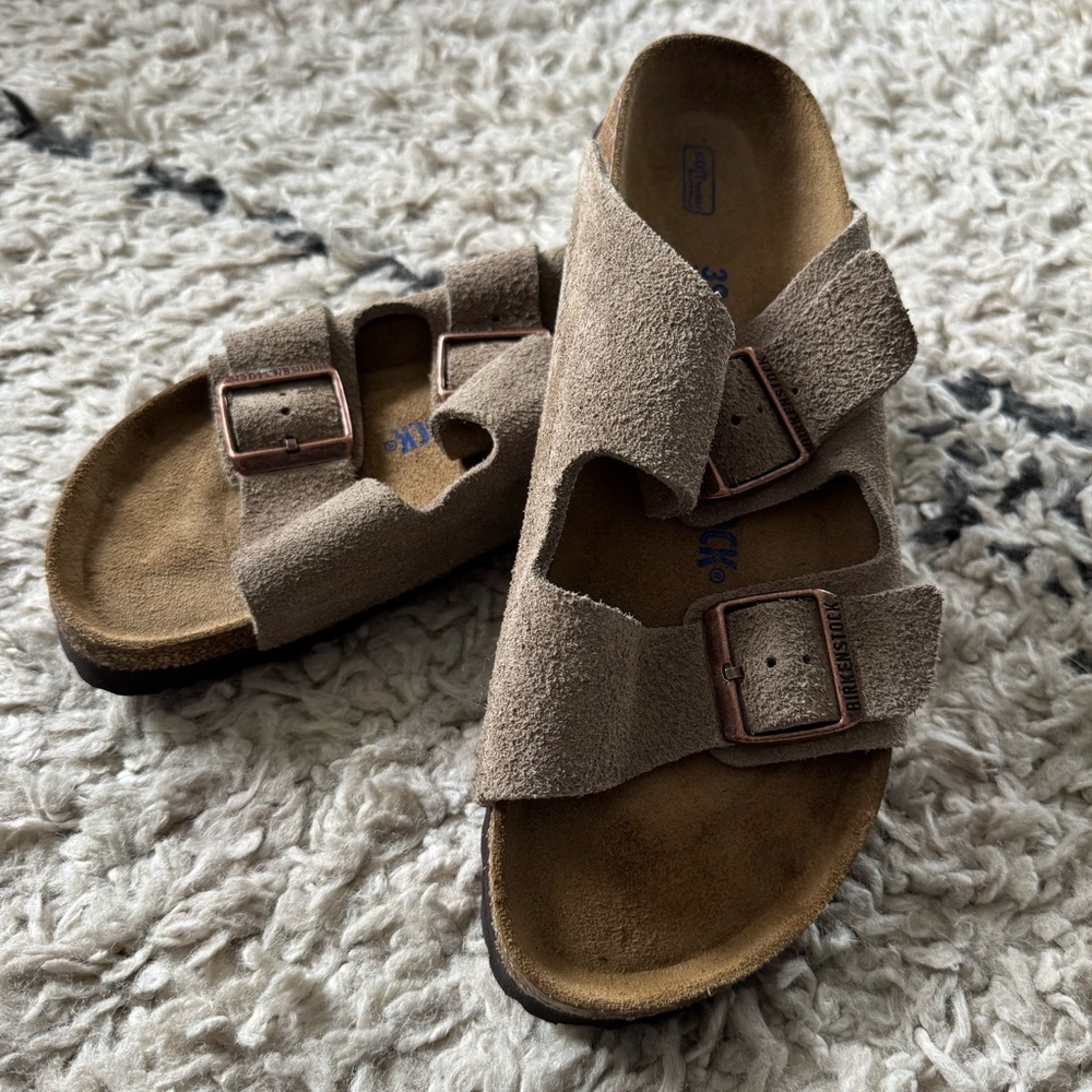 Birkenstock Tan Suede Sandals